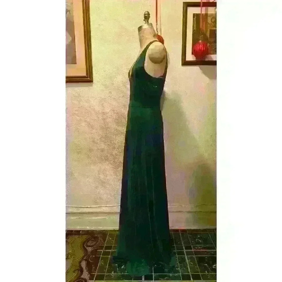 Love by Design Geneva V-neck Sleeveless Maxi Dress Hunter Green Dress Size M - Picture 7 of 12